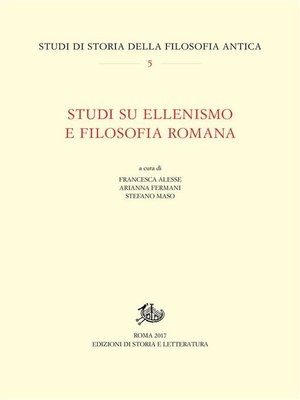 cover image of Studi su ellenismo e filosofia romana